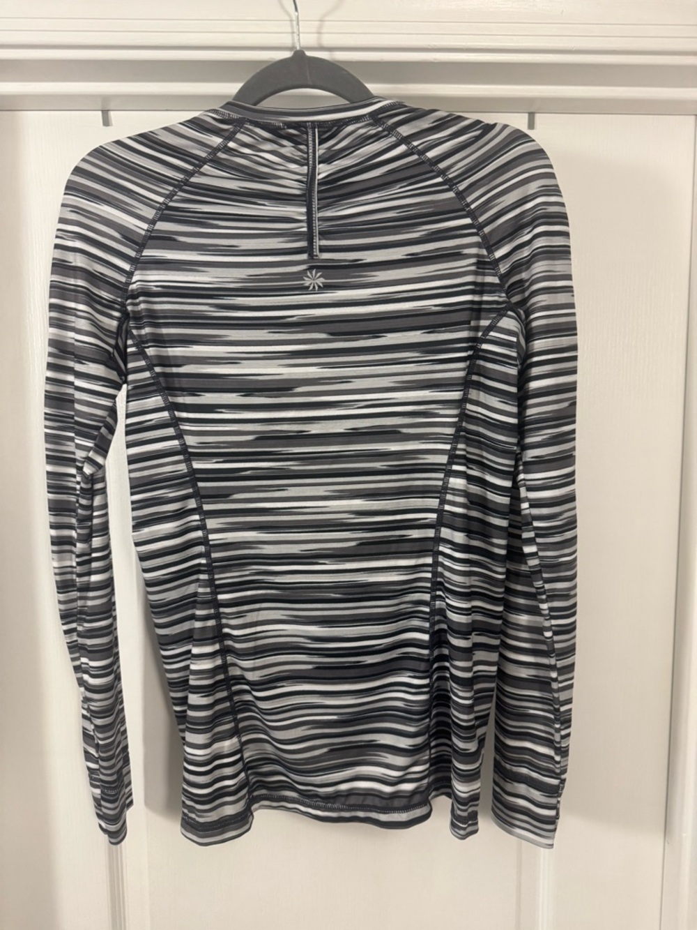 Athleta Black & White Striped Long-Sleeve  Shirt - Picture 9 of 14